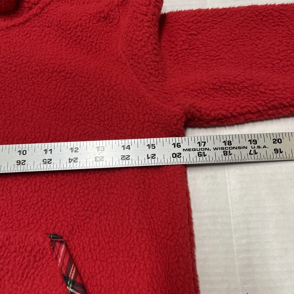 Vineyard Vines Sherpa Mock Neck Tunic Kid M 10-12 Red Pullover School Preppy